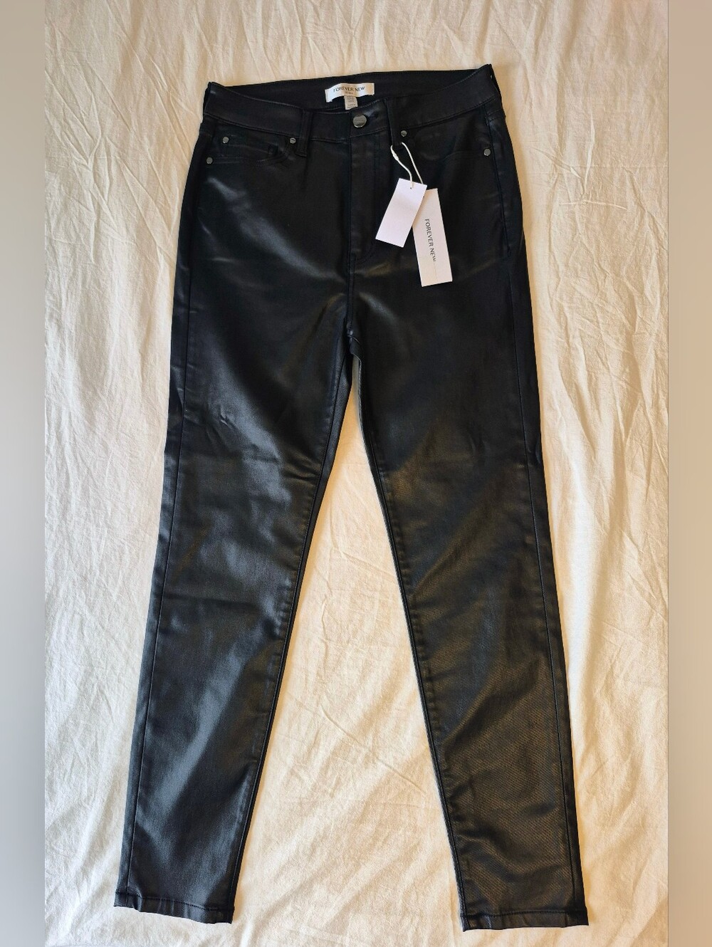 Ever New Black Coated Skinny Jeans